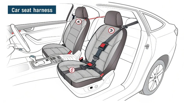 car seat harness structure